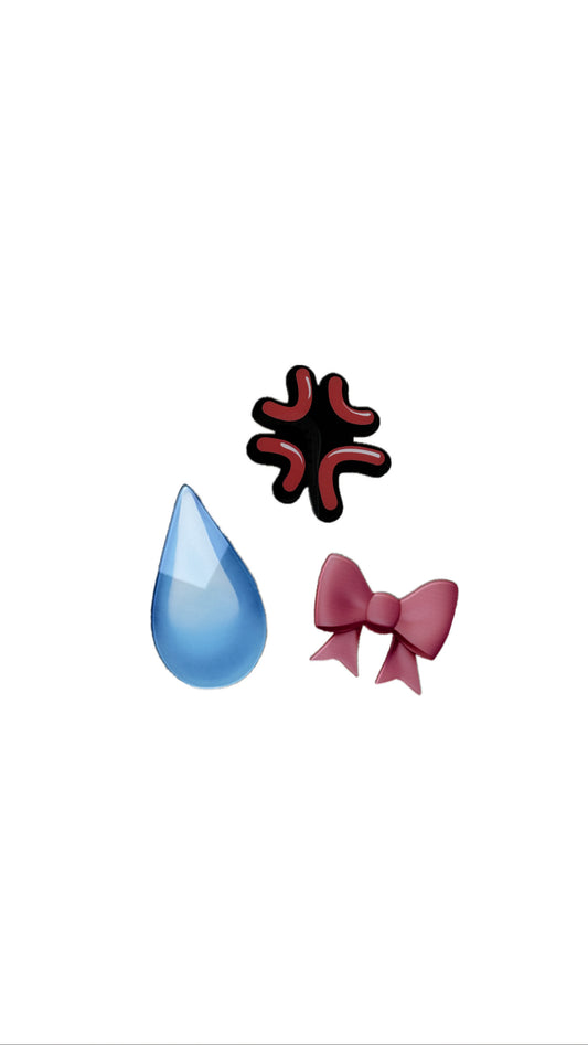 Emoji hair clip (set of 3)